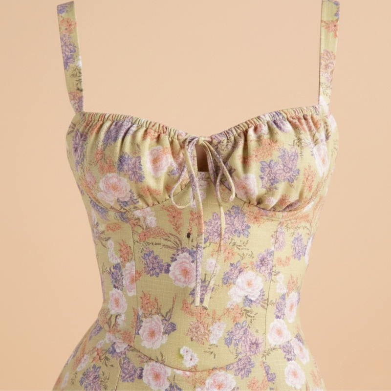 Kiana | Corset Style Elegant Midi Dress for Women