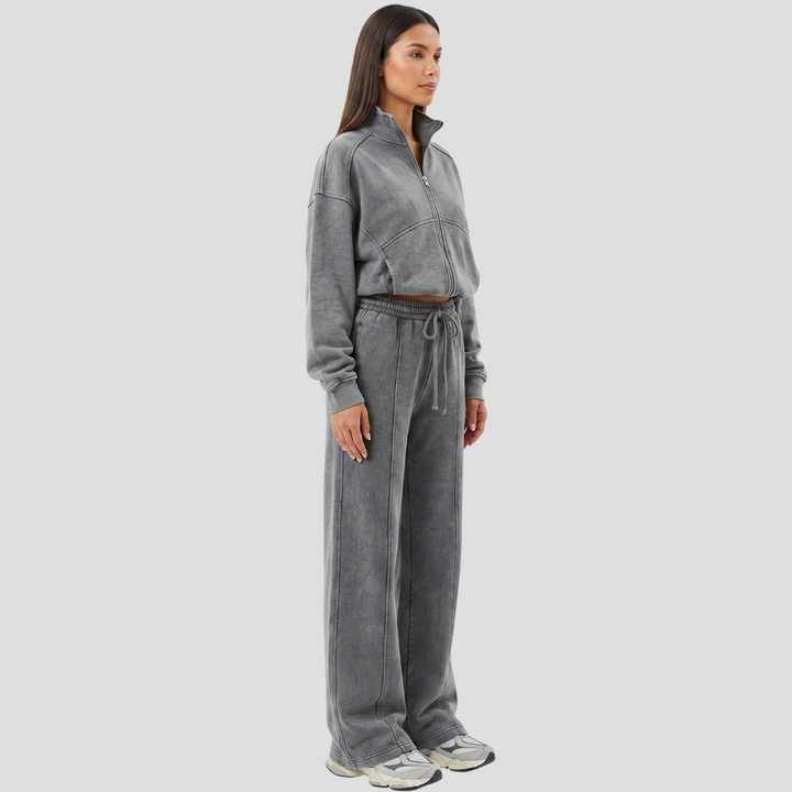 Women’s Stylish Two Piece Tracksuit Trousers Set Casual