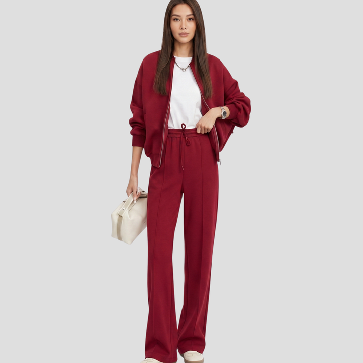 Women’s Stylish Two Piece Tracksuit Trousers Set Casual