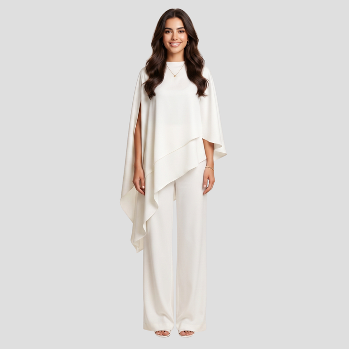 Women Elegant Wide Leg Two Piece Set Trousers