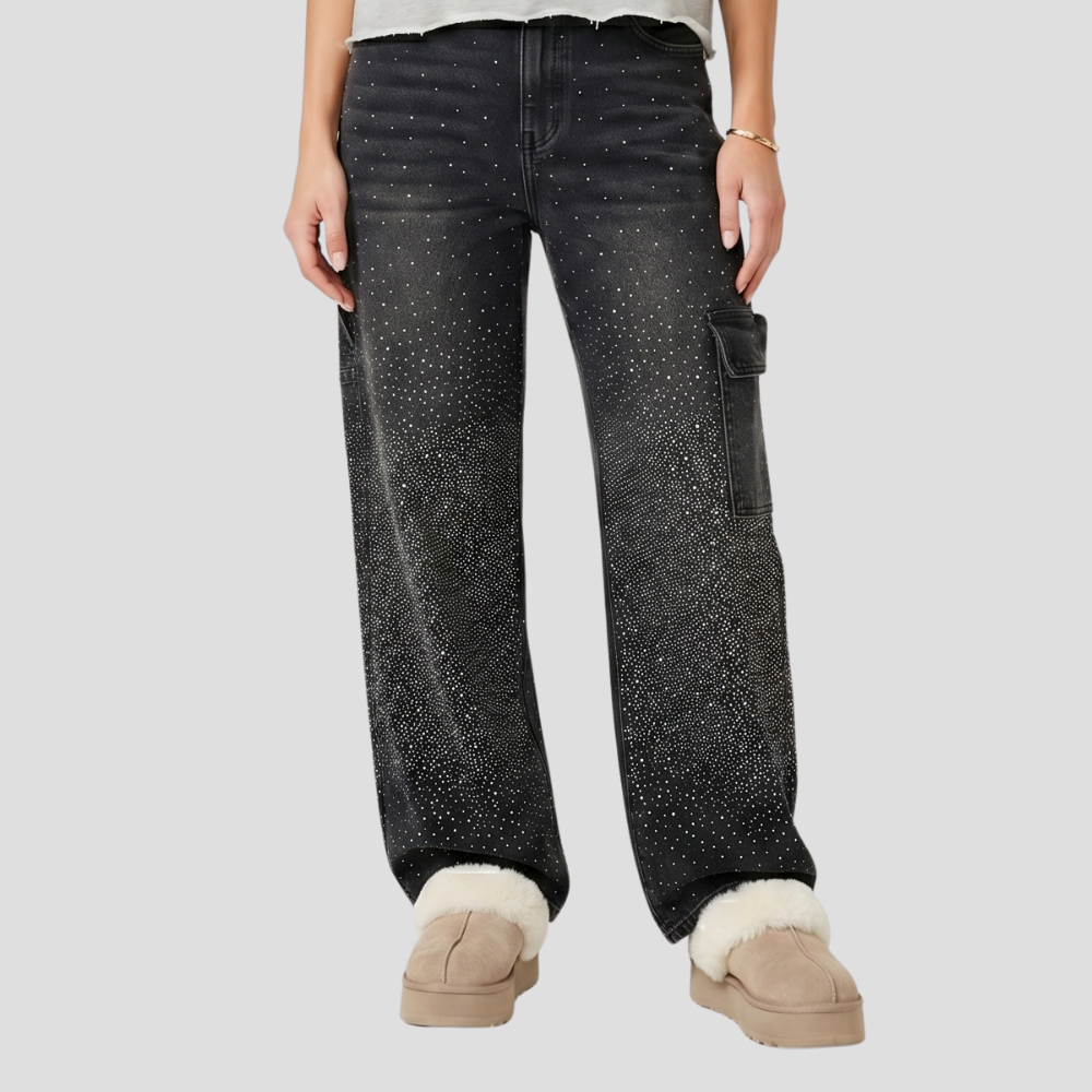 Women Stylish High Waist Wide Leg Trousers Casual