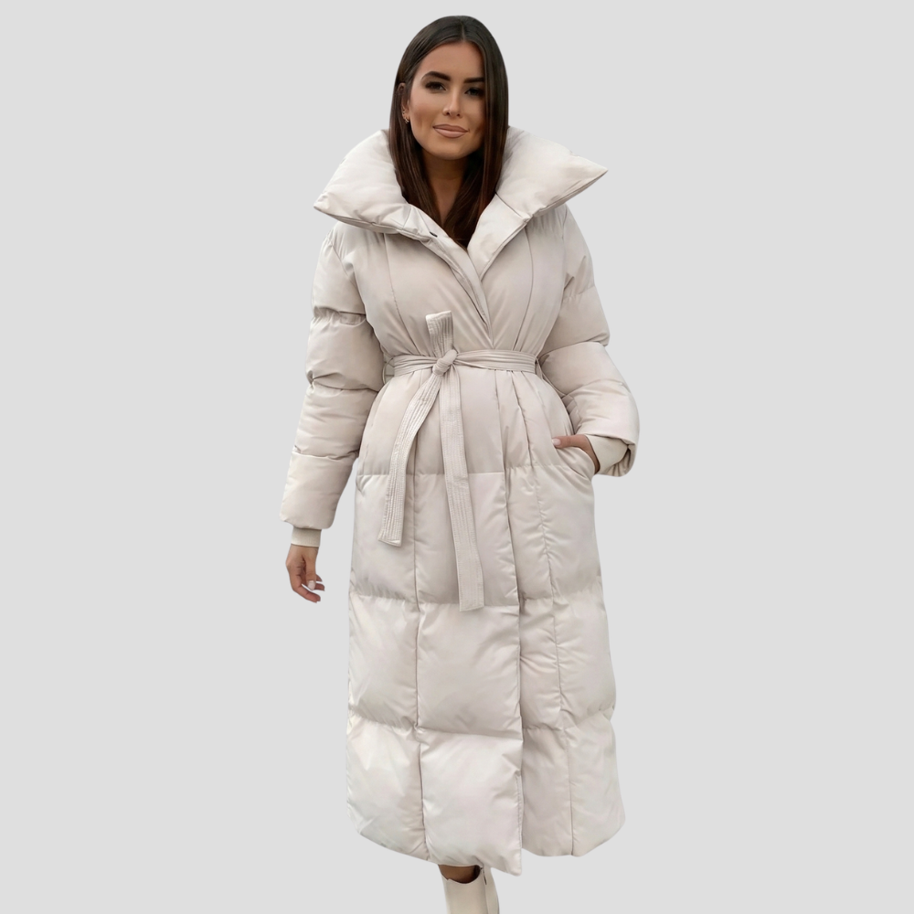 Women’s Stylish Long Puffer Coat Lightweight Casual Winter