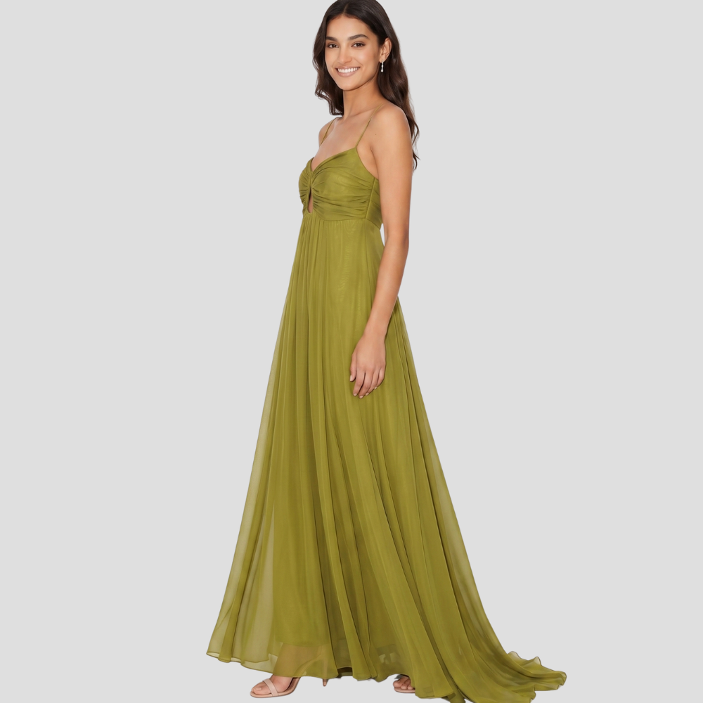 Women Elegant Ruched Maxi Dress Sleeveless Summer