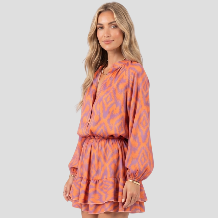 Women’s Stylish Ikat Print Bodysuit Lightweight Casual Summer