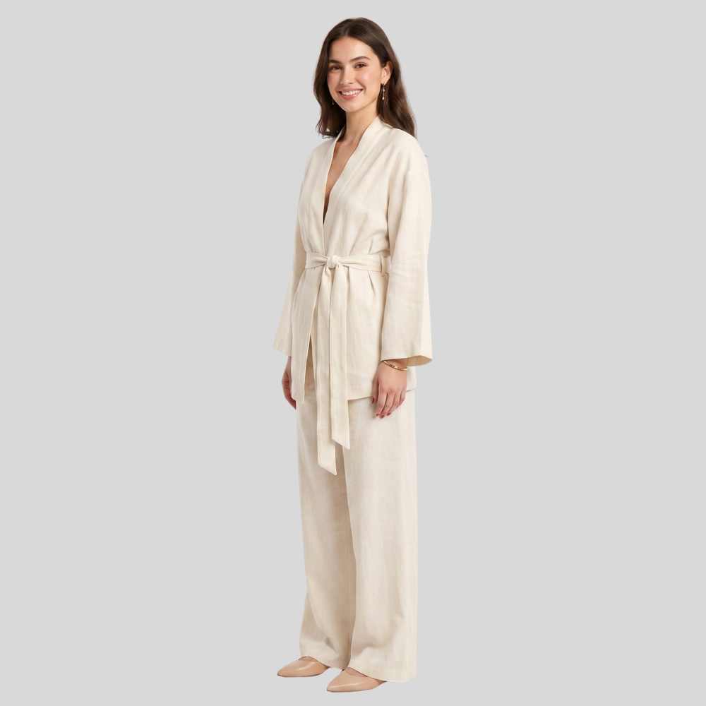 Women’s Elegant Satin Loungewear Two Piece Set Stylish