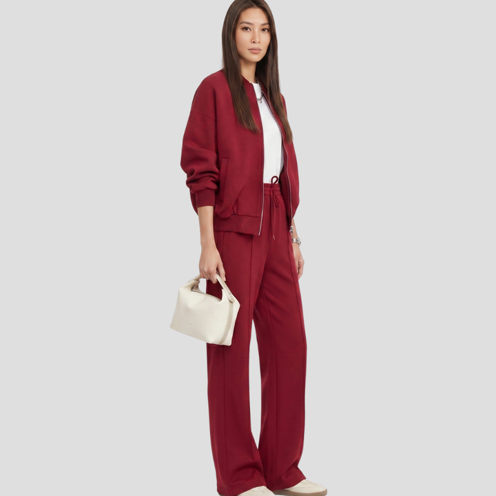 Women’s Stylish Two Piece Tracksuit Trousers Set Casual