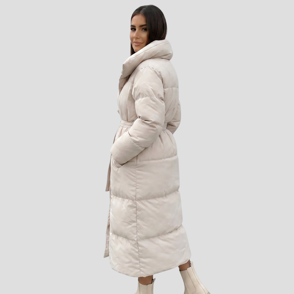 Women’s Stylish Long Puffer Coat Lightweight Casual Winter