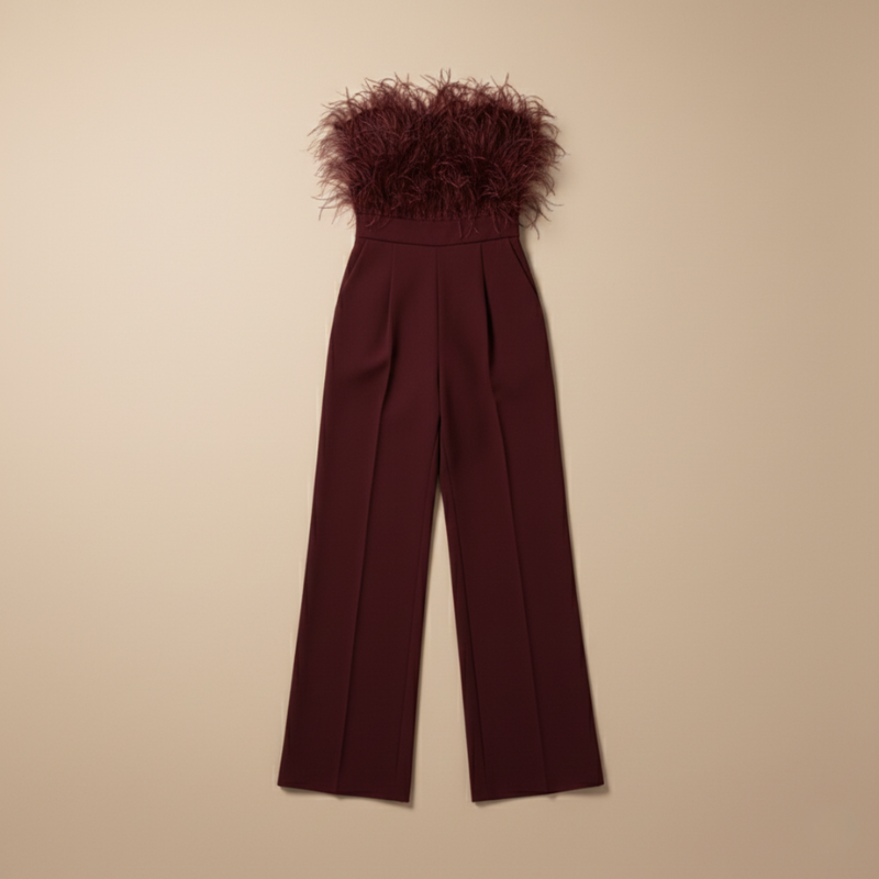 Elara | Elegant Strapless Tailored Jumpsuit Evening Stylish