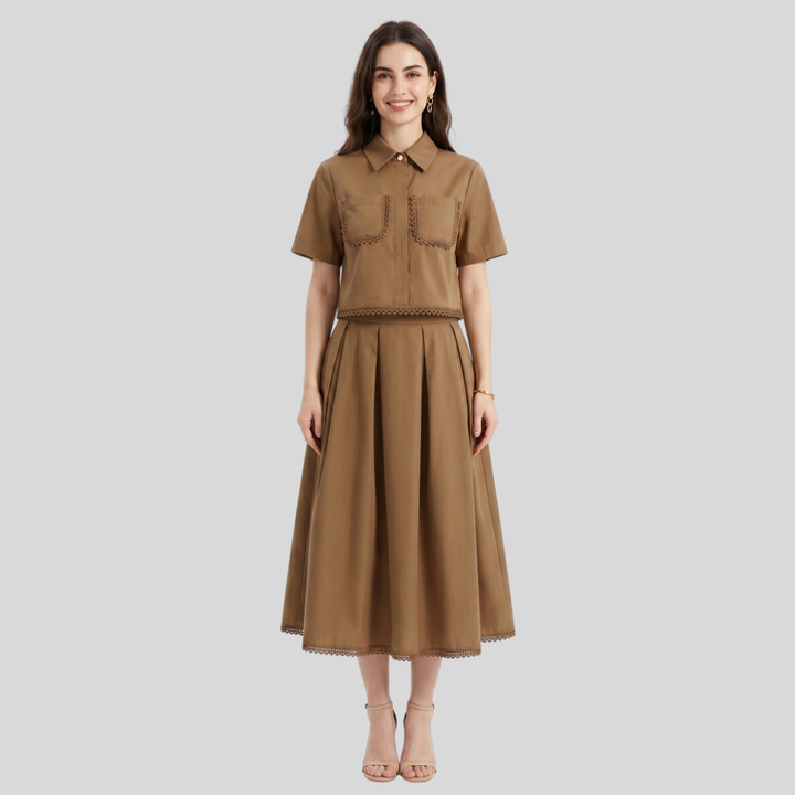 Women’s Elegant Two Piece Trousers Set Slim Fit Stylish