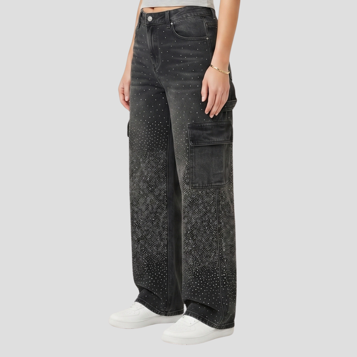 Women Stylish High Waist Wide Leg Trousers Casual