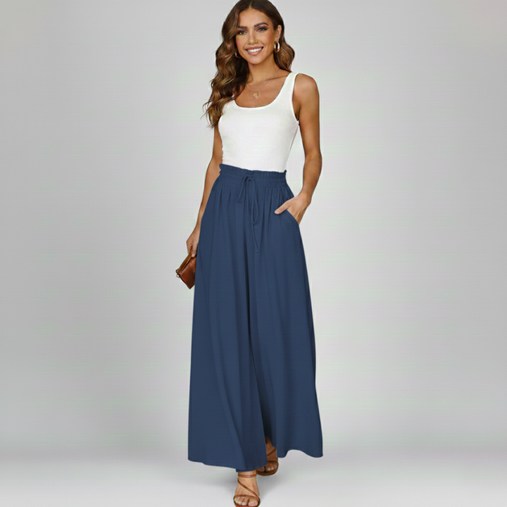 Women’s Elegant Maxi Skirt High Waist With Pockets