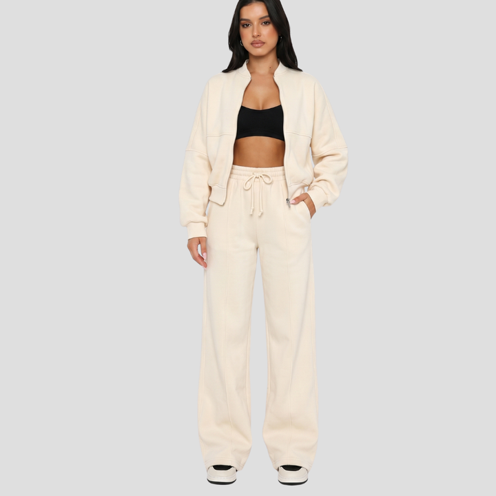 Women’s Stylish Two Piece Tracksuit Trousers Set Casual