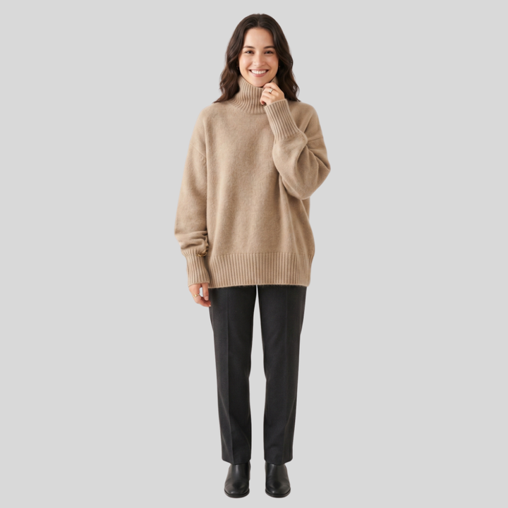 Women’s Elegant Turtleneck Sweater Lightweight Warm Casual