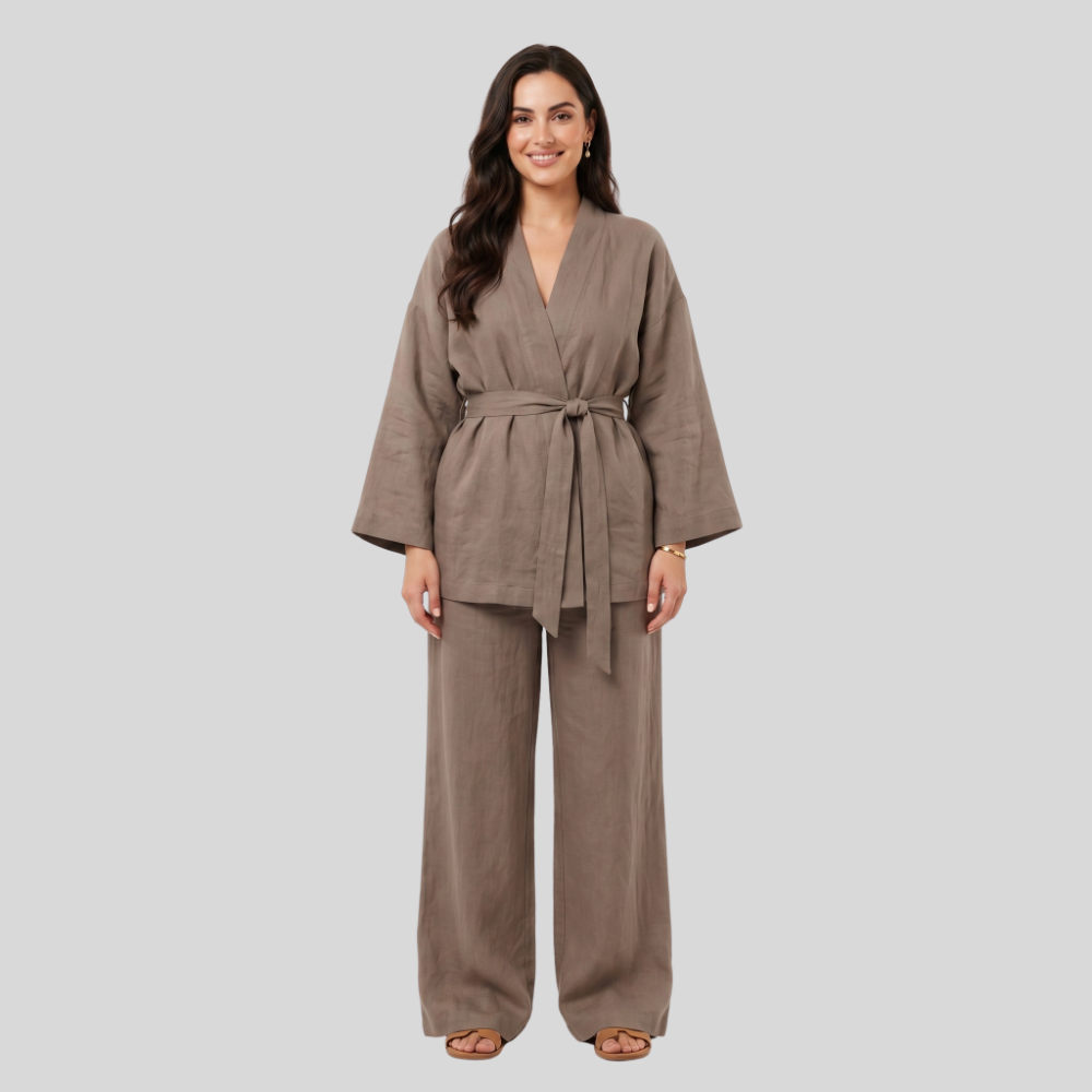 Women’s Elegant Satin Loungewear Two Piece Set Stylish