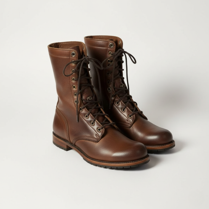 Women’s Stylish Leather Lace Up Boots Casual Non Slip