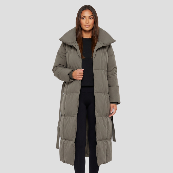 Women’s Stylish Long Puffer Coat Lightweight Casual Winter