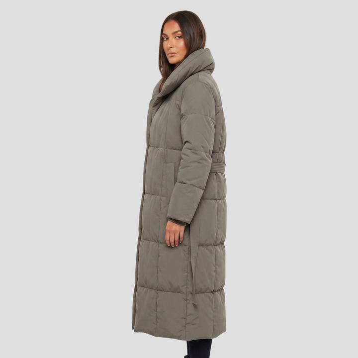 Women’s Stylish Long Puffer Coat Lightweight Casual Winter
