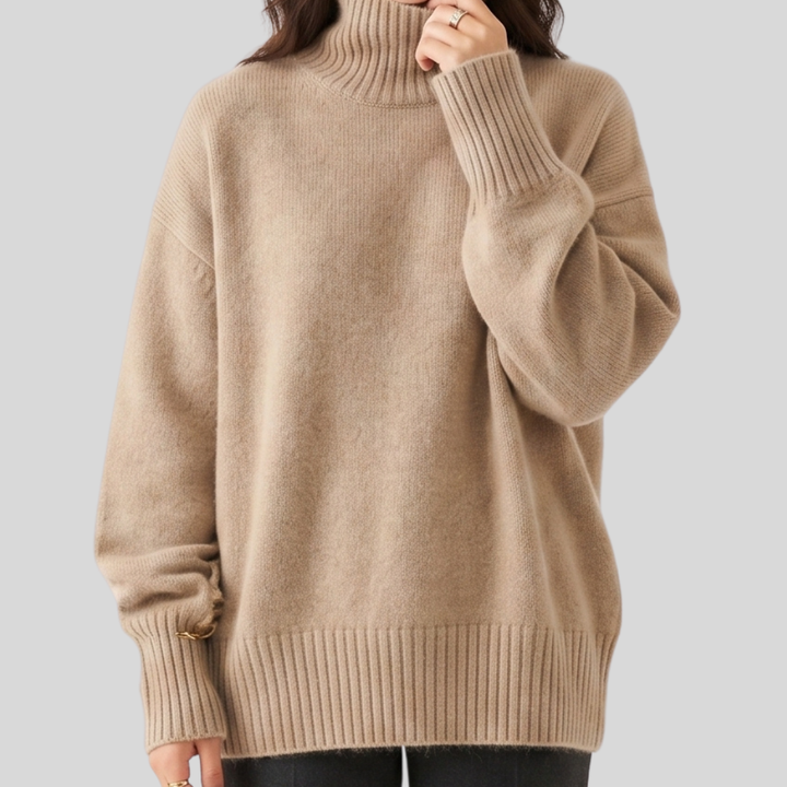 Women’s Elegant Turtleneck Sweater Lightweight Warm Casual