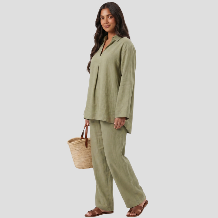 Women’s Elegant Two Piece Trousers Loungewear Set Stylish