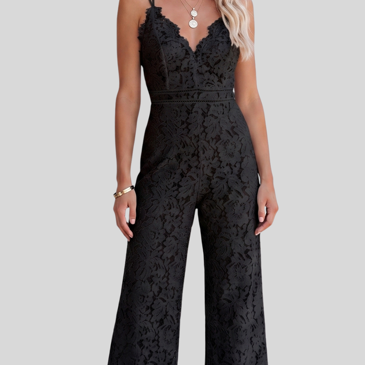 Women’s Elegant Wide Leg Jumpsuit Slim Fit Casual