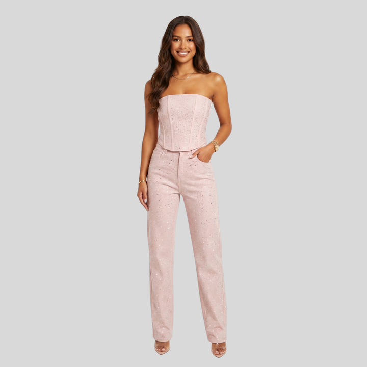 Women’s Elegant Slim Fit Denim Jumpsuit Stylish