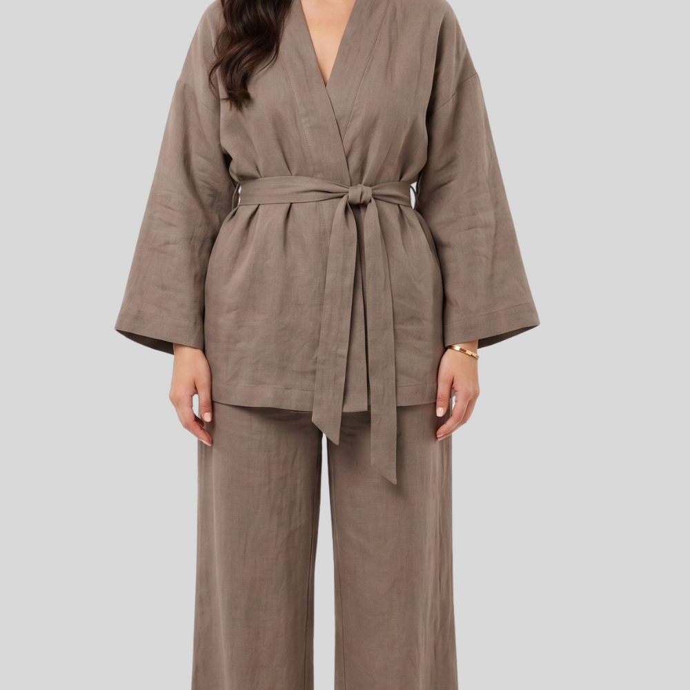 Women’s Elegant Satin Loungewear Two Piece Set Stylish