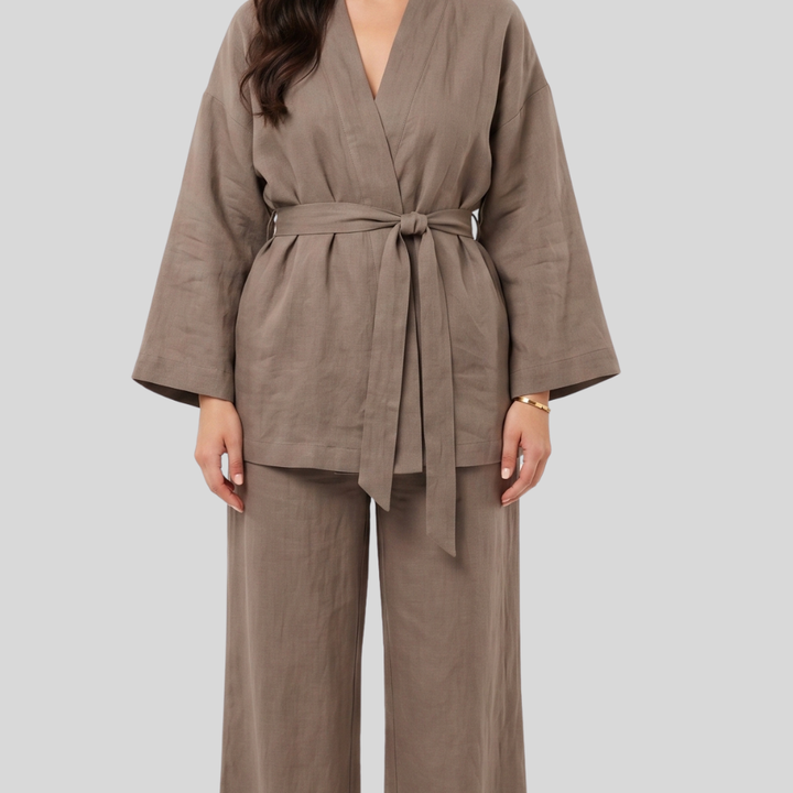 Women’s Elegant Satin Loungewear Two Piece Set Stylish