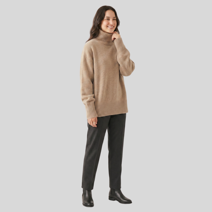 Women’s Elegant Turtleneck Sweater Lightweight Warm Casual