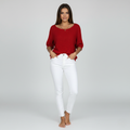 Aria | Loose Fit Boat Neck Knit Sweater for Women