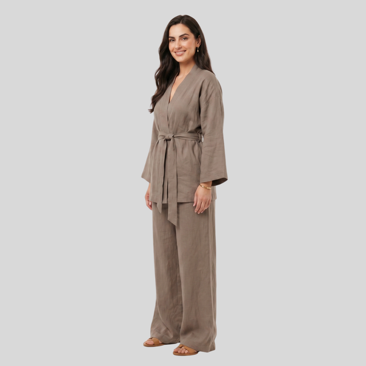 Women’s Elegant Satin Loungewear Two Piece Set Stylish