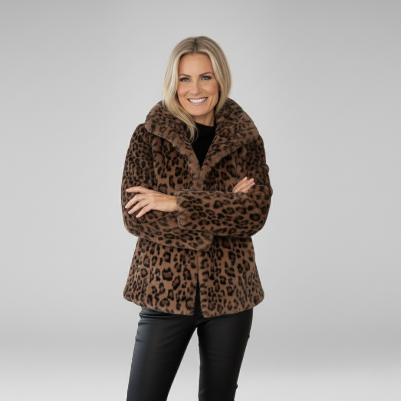 Leona | Oversized Faux Fur Leopard Coat