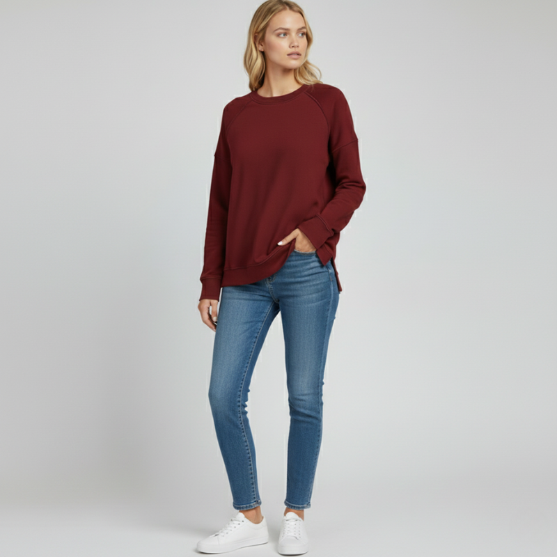 Women’s Stylish Cotton Sweatshirt Relaxed Fit Casual Wear