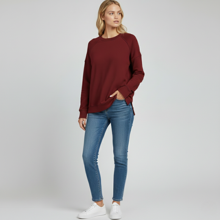 Women’s Stylish Cotton Sweatshirt Relaxed Fit Casual Wear
