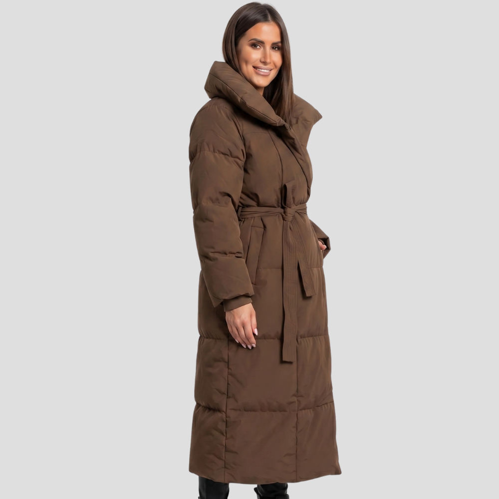 Women’s Stylish Long Puffer Coat Lightweight Casual Winter