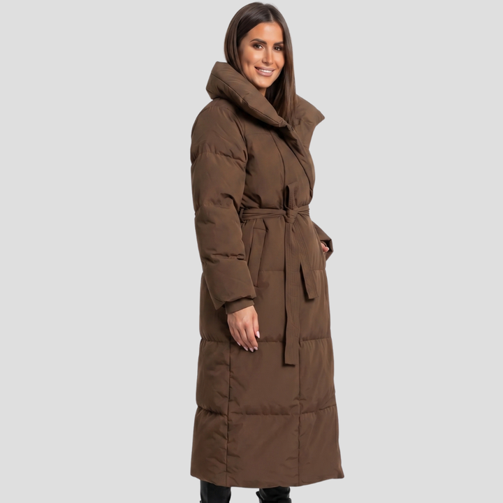 Women’s Stylish Long Puffer Coat Lightweight Casual Winter