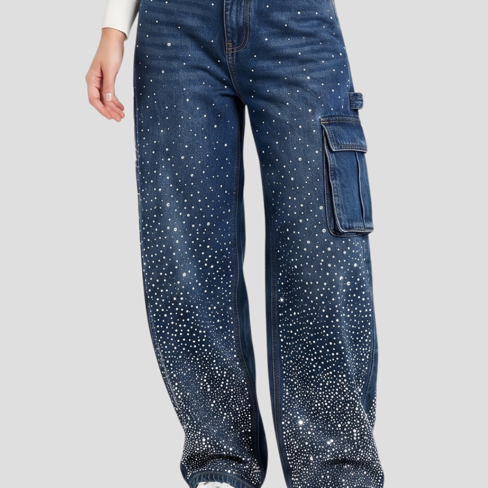 Women Stylish High Waist Wide Leg Trousers Casual