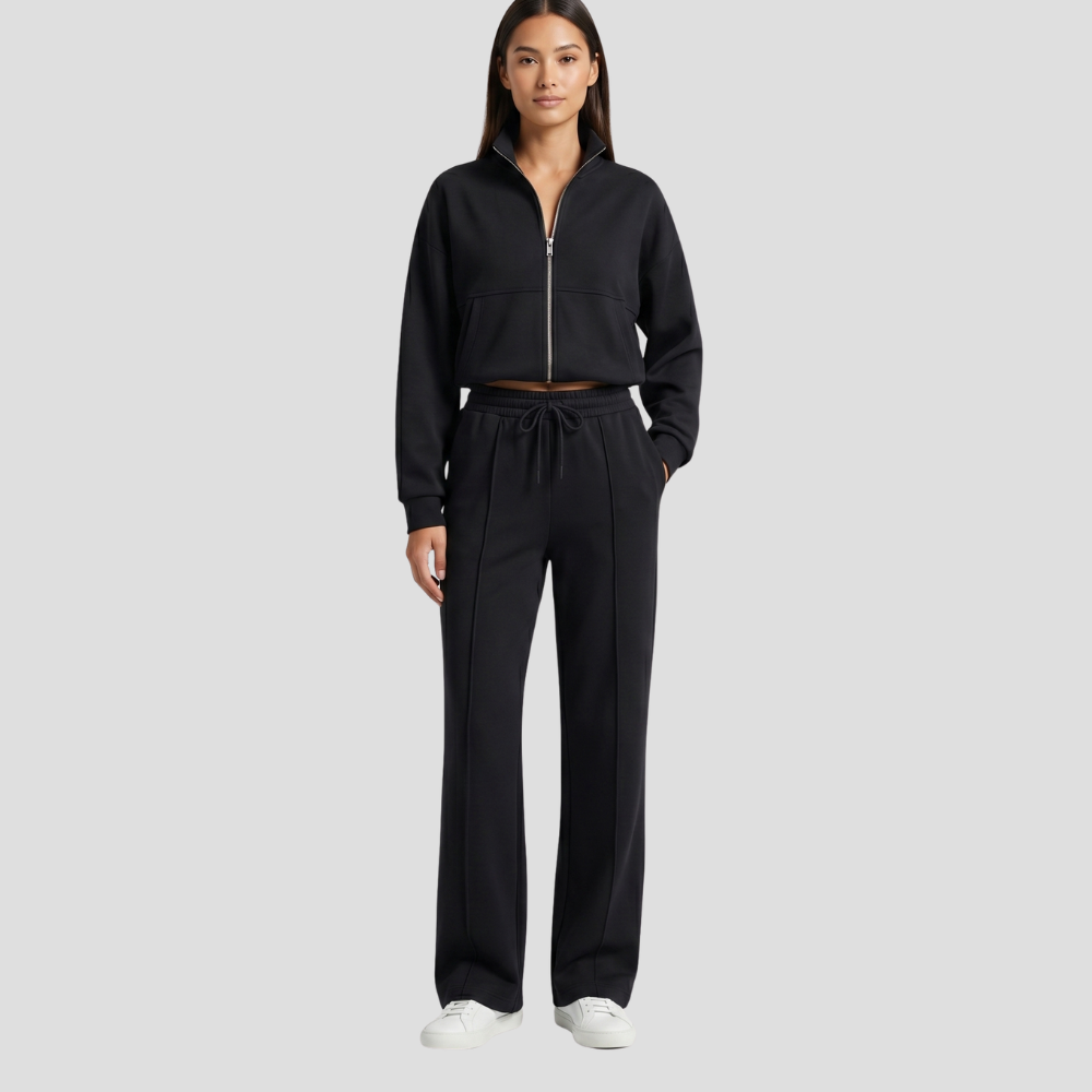 Women’s Stylish Two Piece Tracksuit Trousers Set Casual
