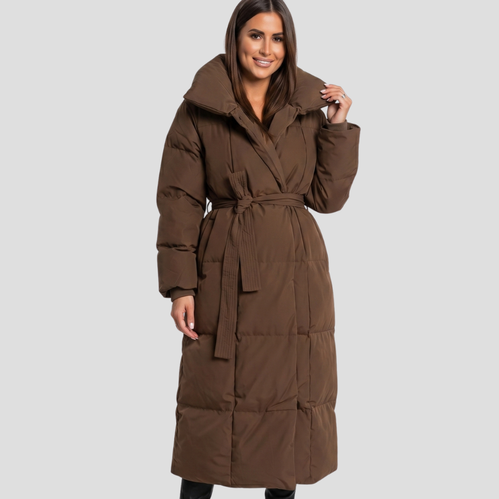 Women’s Stylish Long Puffer Coat Lightweight Casual Winter