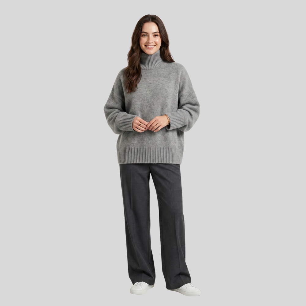 Women’s Elegant Turtleneck Sweater Lightweight Warm Casual