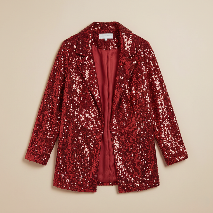 Women’s Elegant Sequin Blazer Tailored Stylish Evening