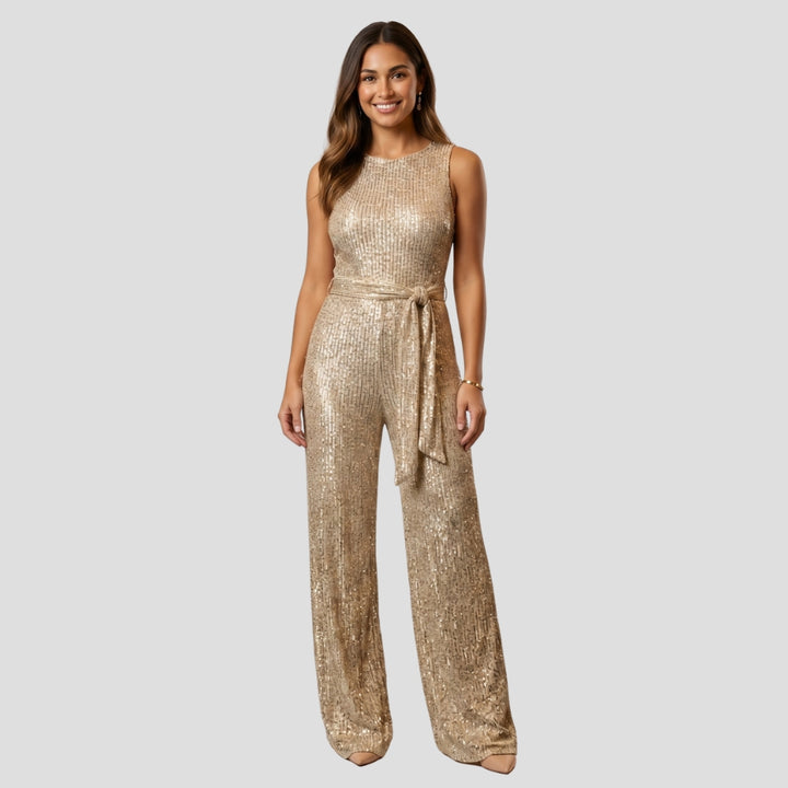 Women Elegant Sleeveless Wide Leg Jumpsuit Stylish