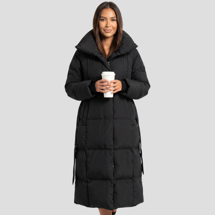 Women’s Stylish Long Puffer Coat Lightweight Casual Winter