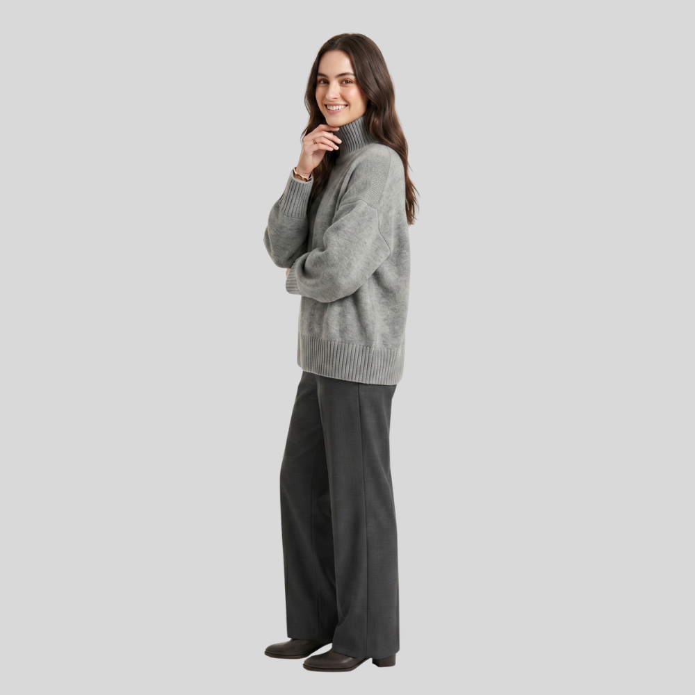 Women’s Elegant Turtleneck Sweater Lightweight Warm Casual