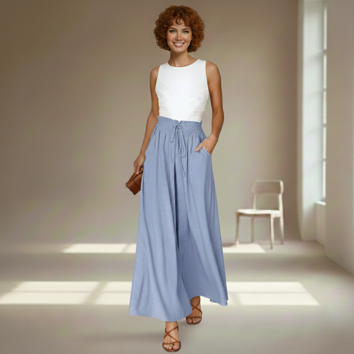 Women’s Elegant Maxi Skirt High Waist With Pockets