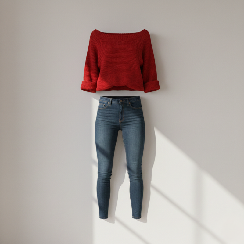 Aria | Loose Fit Boat Neck Knit Sweater for Women