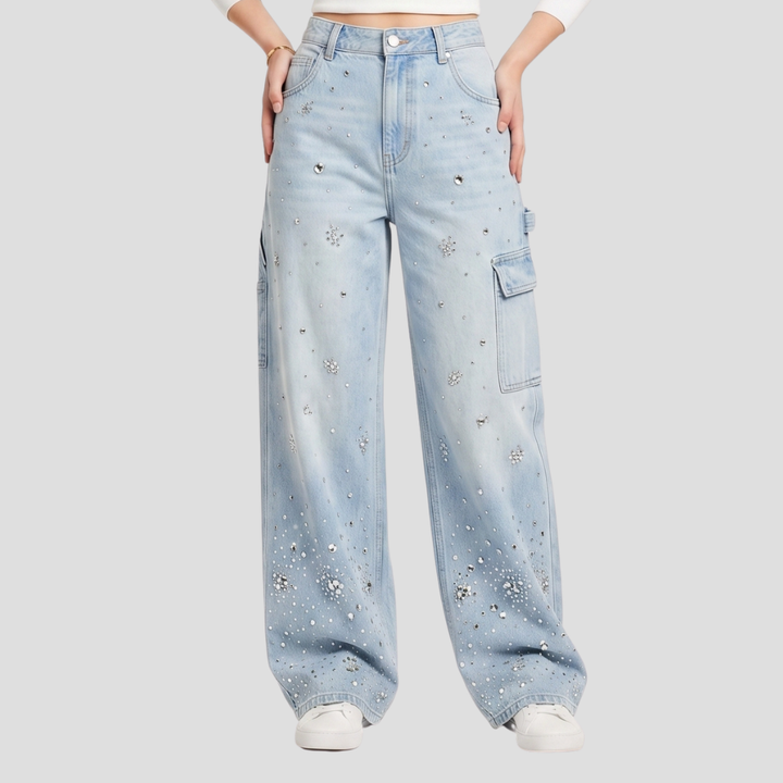 Women Stylish High Waist Wide Leg Trousers Casual