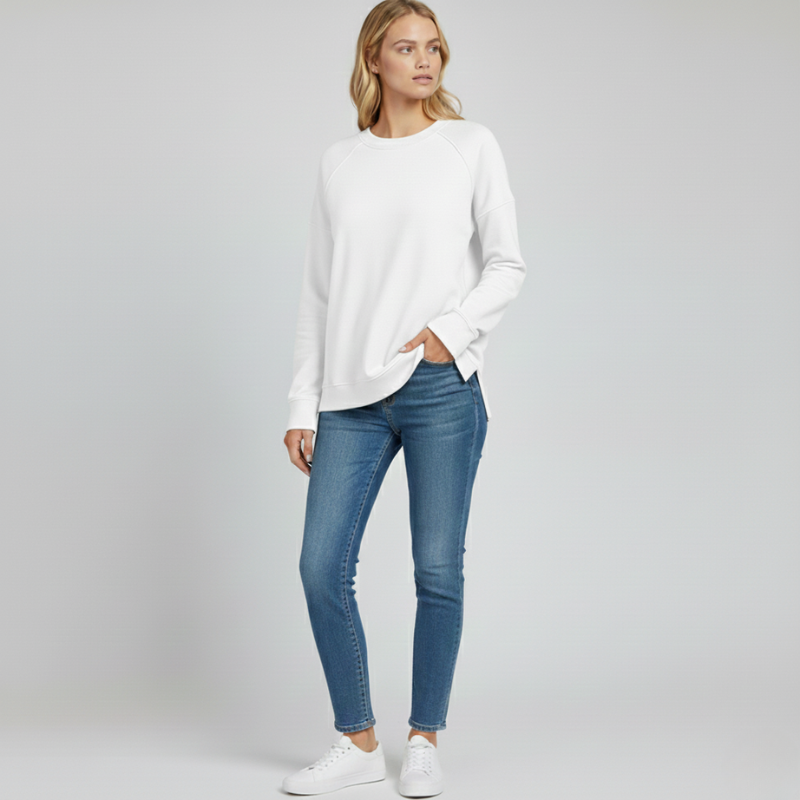 Women’s Stylish Cotton Sweatshirt Relaxed Fit Casual Wear