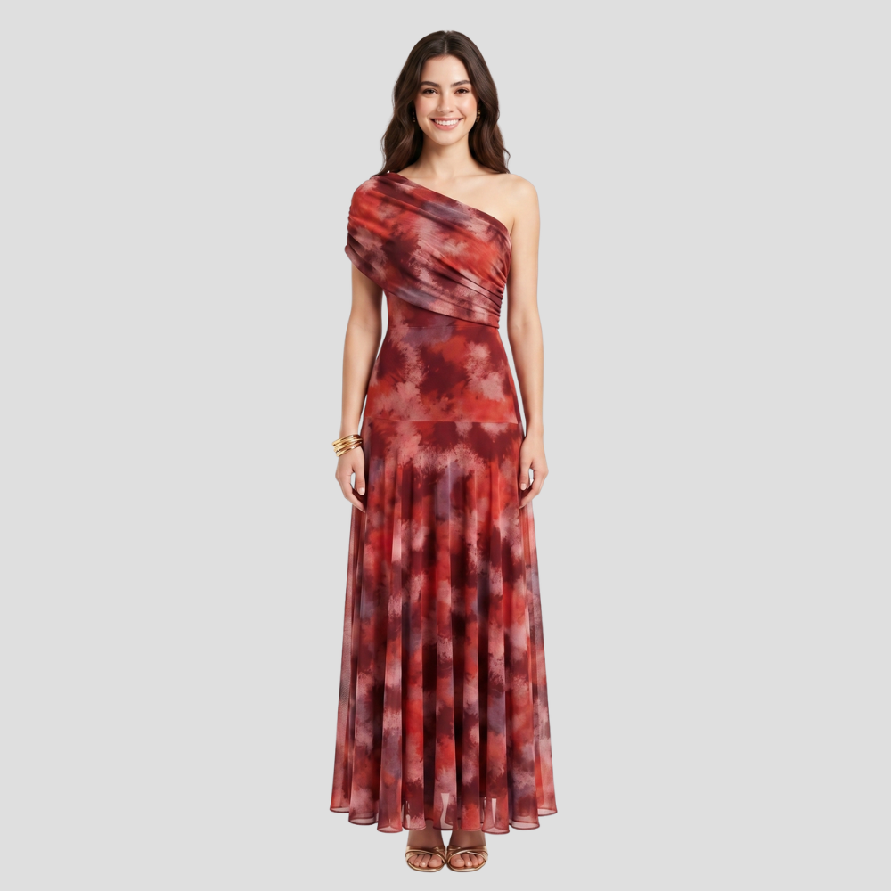 Women Elegant Off Shoulder Maxi Dress Summer Flowing Stylish