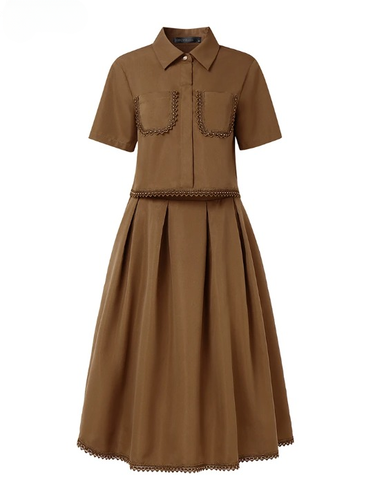 Albertine Women's Two Piece Set – Soft Cotton Blend, Modern Co Ord Sets