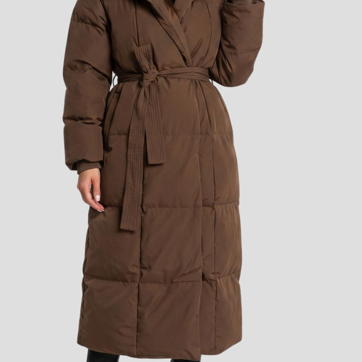 Women’s Stylish Long Puffer Coat Lightweight Casual Winter